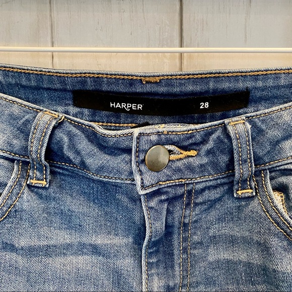 Harper Denim Cuffed Shorts I2 - Picture 3 of 4